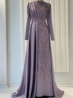 Bergüzar Abiye Elbise Leylak