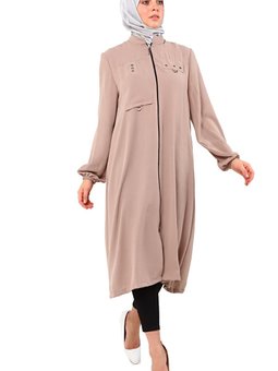 Giyim Büyük Beden Aerobin Kumaş Fermuarlı Kap