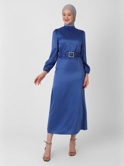 Merve İndigo Abiye Elbise
