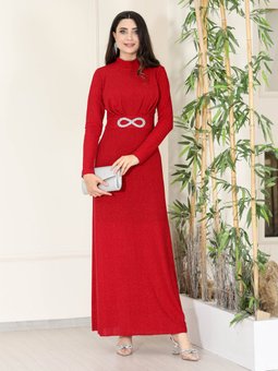 Sude Kırmızı Abiye Elbise