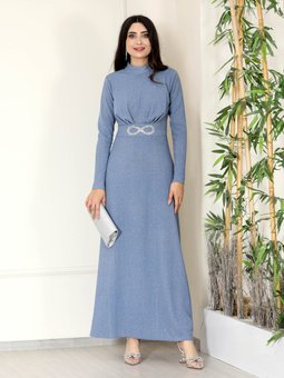 Sude Mavi Abiye Elbise