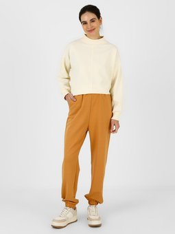 Camel Beli Lastikli Eşofman Altı