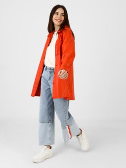 Kırmızı Deri Görünümlü Ceket