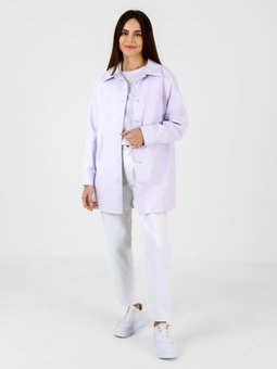 Lila Deri Görünümlü Ceket