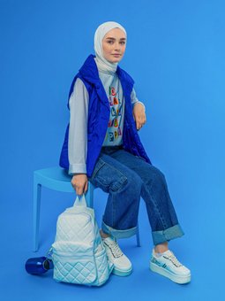 Saks Mavisi Yelek Mont