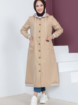 Ribanalı Trençkot Tsd230638 Camel