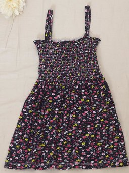 2 6 Yaş İp Askılı Çocuk Elbise Laciçiçekli 12523.1771.