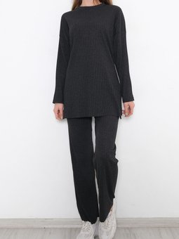 Uzun Kol Fitilli Takım Antrasit