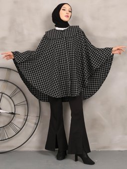 Kelebek Şanel Siyah Panço