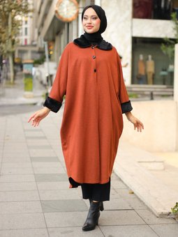 Düğmeli Taba Panço