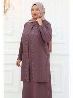 Züleyha Abiye Elbise Pudra