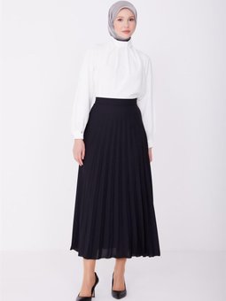 Piliseli Etek 23y1434 Siyah