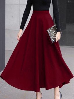 Scuba Çan Etek Bordo