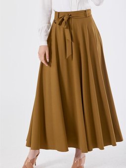 Kemerli Oliv Kloş Etek