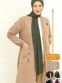 Vizon Kadin Buyuk Beden Kışlık Anne Hırka Yüksek Kaliteli Mevsimlik Kislik