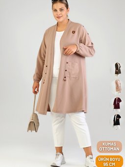 Vizon Kadin Buyuk Beden Ottoman Kışlık Hırka Yüksek Kaliteli Mevsimlik Kislik