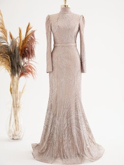 Simli Balık Abiye Elbise