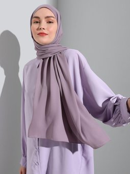 Krep Açık Leylak Şal