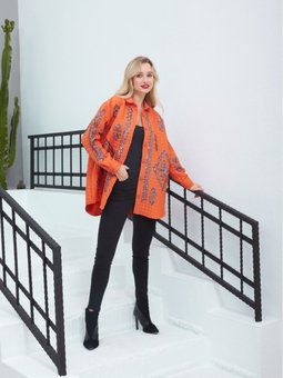 Kaptone Nakışlı Gömlek