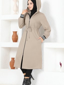 Kapüşonlu Kap Msl1173 Vizon