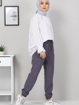 Lastik Detaylı Pantolon Antrasit 10266
