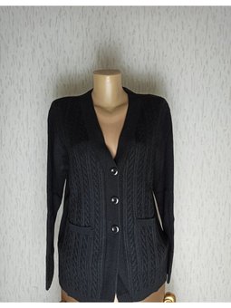 Düğmeli Cepli Kışlık Desenli Yün Anne Hırka