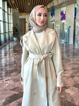 Kiku Tam Boy Trençkot Taş