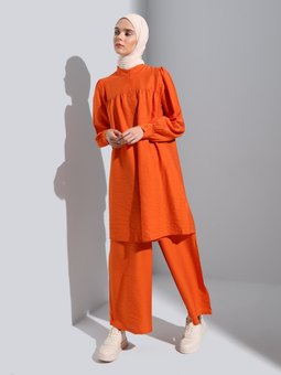 Ayrobin Düğmeli Salaş İkili Kiremit Takım