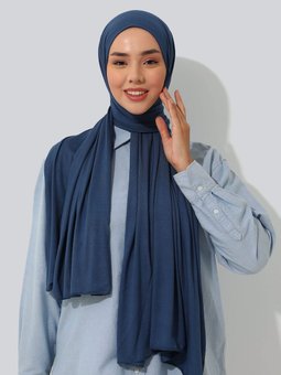 Exclusive Jersey Viskon Koyu Mavi Şal