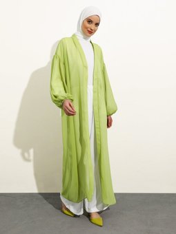 Balon Kol Şifon Ferace Bright Lime