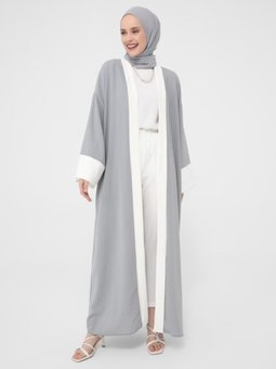 Iki Renkli Aerobin Ferace Gri Ekru