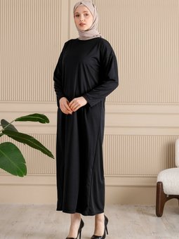 Namaz Elbisesi Başörtüsüz Tek Parça Kolay Giyilebilen İtalyan Jarse Kumaş