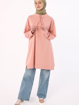 Pudra Büyük Beden Rahat Kalıp Tunik