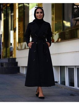 Siyah Klasik Kesim Trençkot