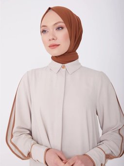 Fildişi Streamline Tunik Gömlek