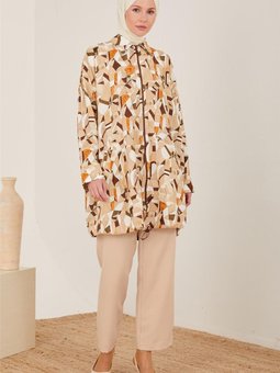 Naturel Dokuma Desenli Ceket 23y5207 Bej