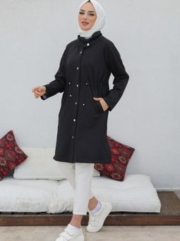 85019 Çıtçıtlı Scuba Kap Siyah