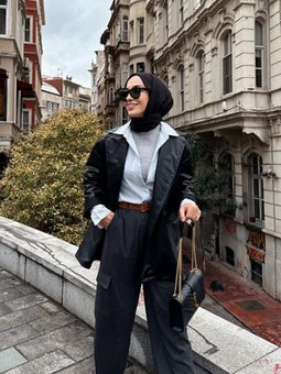 Siyah Deri Ceket I Sena