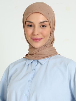 Bambu Kraş Bej Eşarp