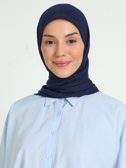 Bambu Kraş Lacivert Eşarp