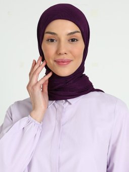 Bambu Kraş Mor Eşarp