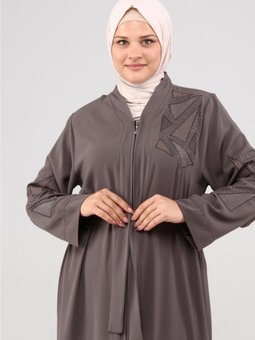 Nakışlı Taşlı Yazlık Ferace Abaya
