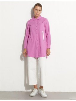 Gofreli Şeker Pembe Gömlek