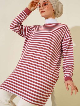 İnce Çizgili Mevsimlik Tunik