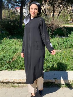 Siyah Kolu Apoletli Jakarlı Kap