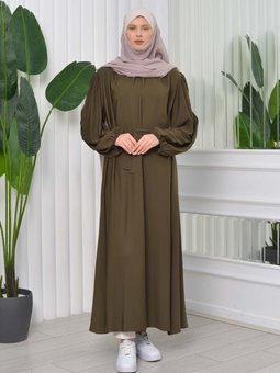 Kuşaklı Düz Elbise 827