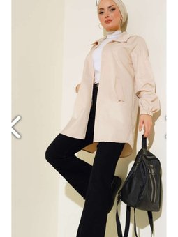 Bej Renk Astarsız Kısa Trenç (gömlek)