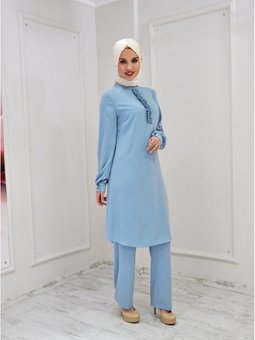 Mavi Fırfırlı Takım