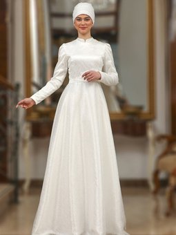 Beyaz Sena Abiye Elbise