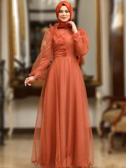 Kiremit Melek Abiye Elbise